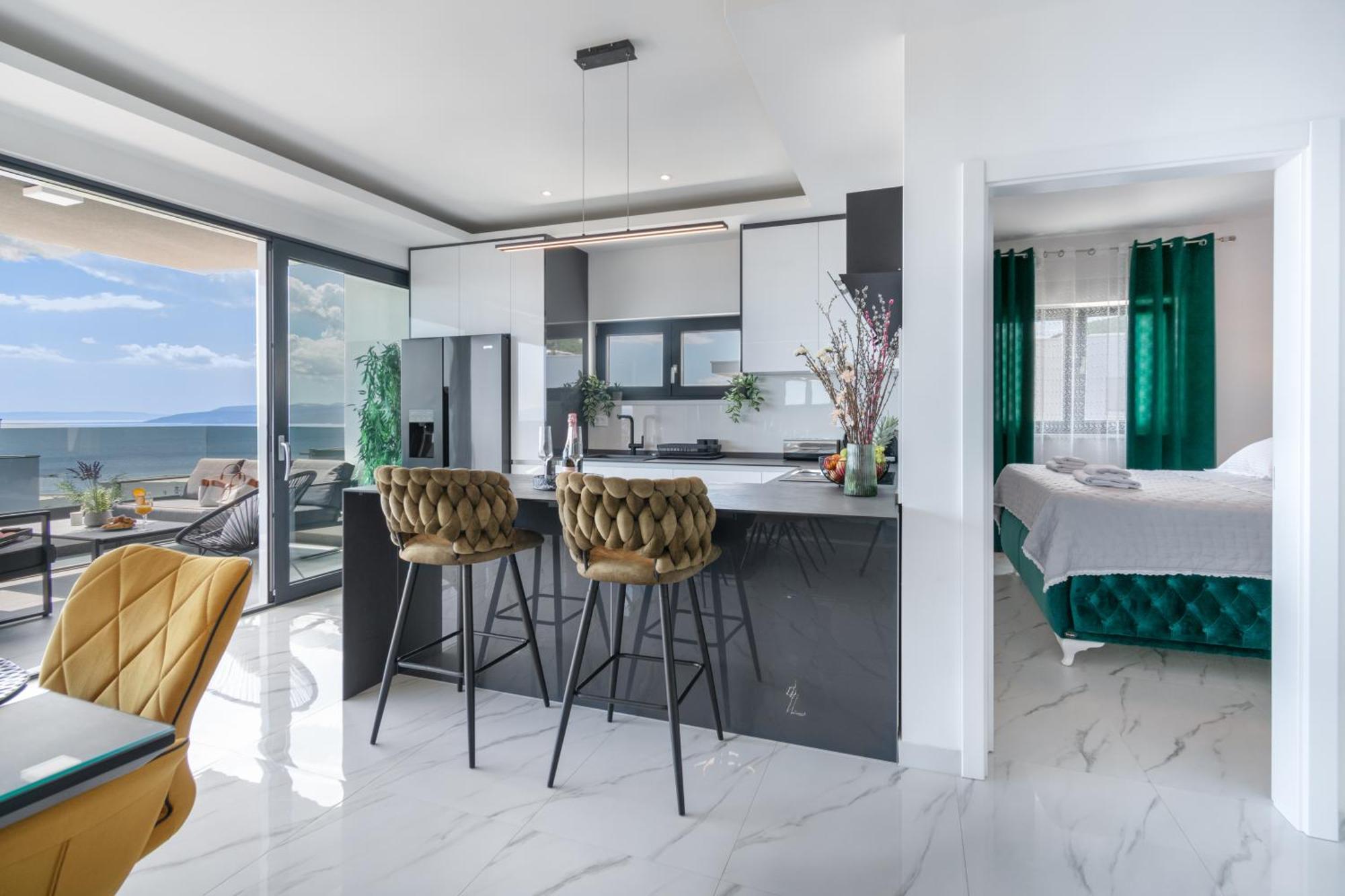 Appartamento Lux Penthouse Panoramic View With Jacuzzi Makarska Esterno foto