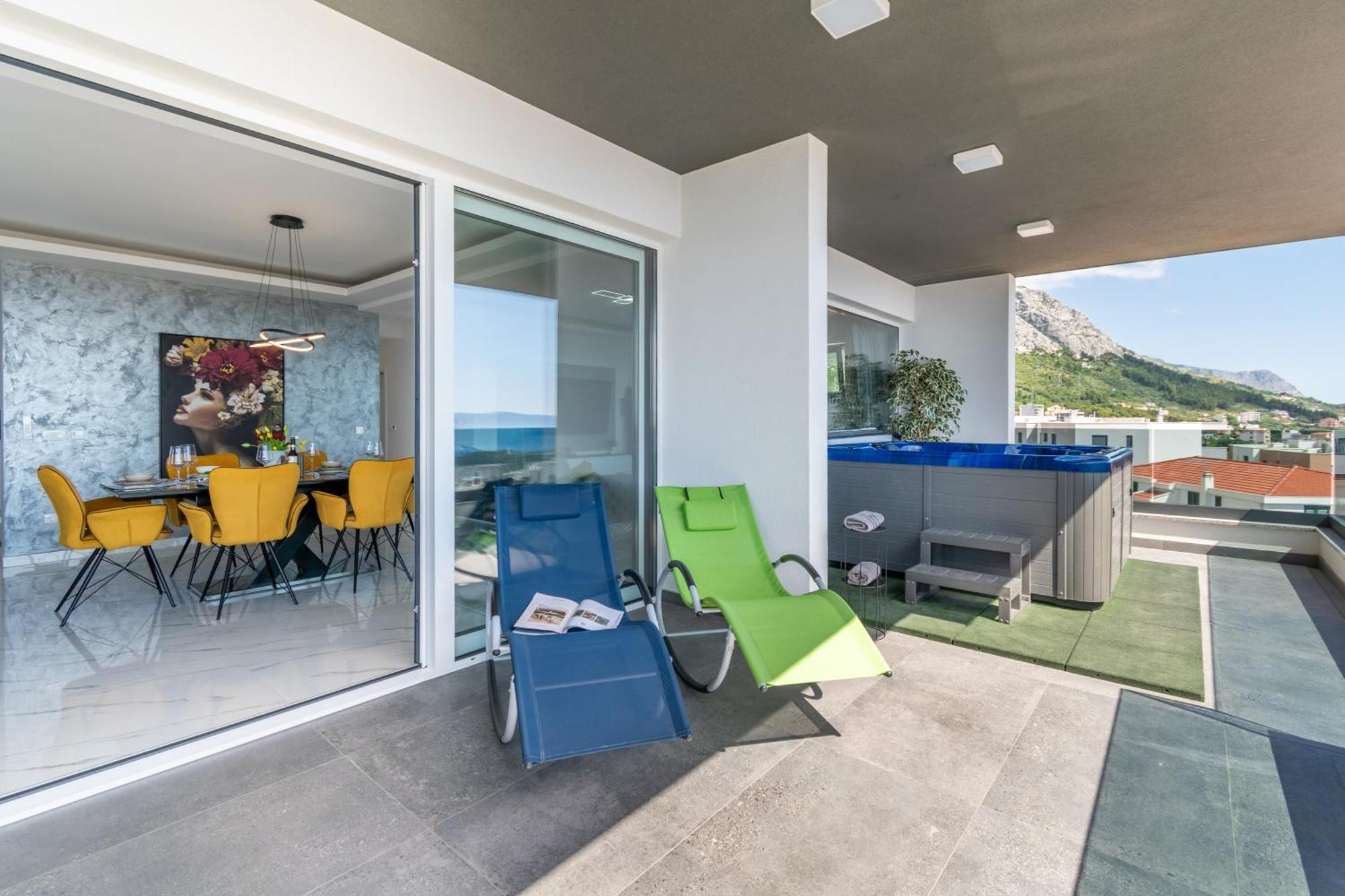 Appartamento Lux Penthouse Panoramic View With Jacuzzi Makarska Esterno foto