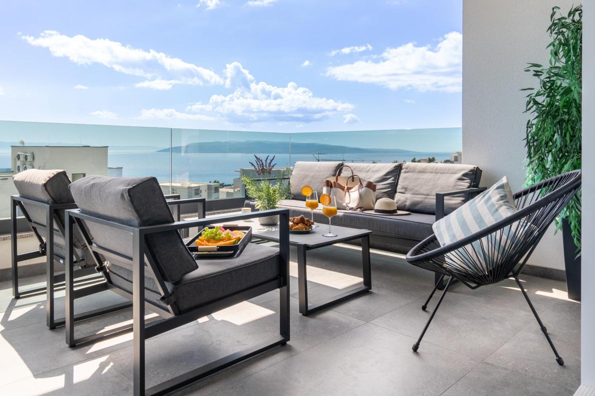 Appartamento Lux Penthouse Panoramic View With Jacuzzi Makarska Esterno foto