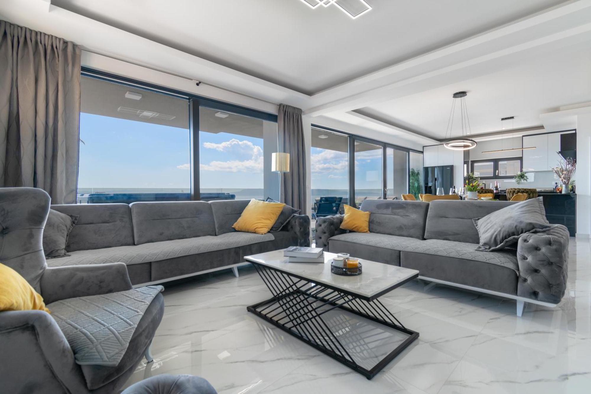 Appartamento Lux Penthouse Panoramic View With Jacuzzi Makarska Esterno foto