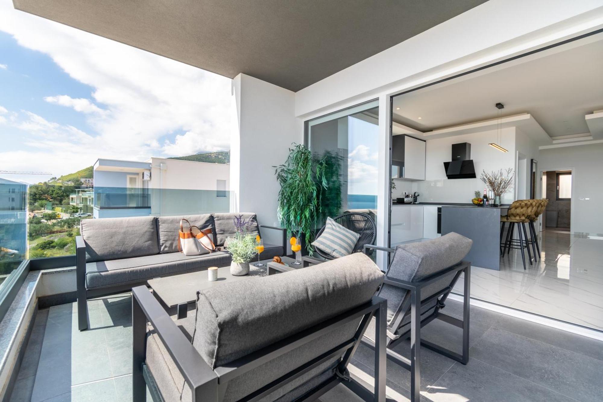 Appartamento Lux Penthouse Panoramic View With Jacuzzi Makarska Esterno foto