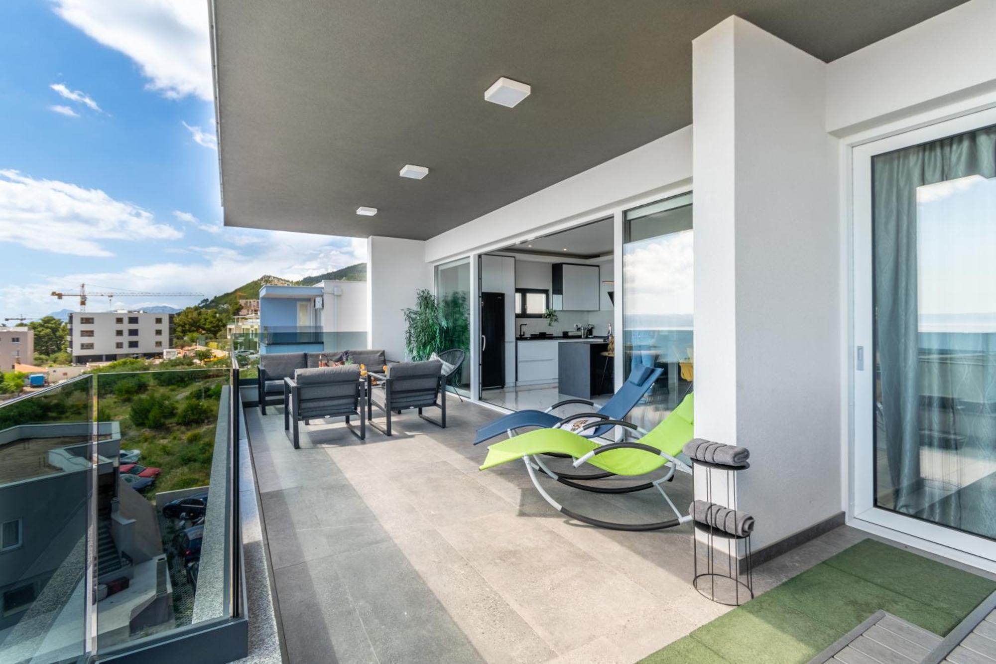 Appartamento Lux Penthouse Panoramic View With Jacuzzi Makarska Esterno foto